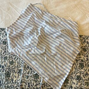 Princess Polly NWT Striped Blue and White Asymmetrical Top